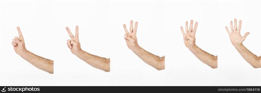 crop hands counting five. High resolution photo. crop hands counting five. High quality photo