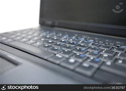Cropped image of laptop keyboard