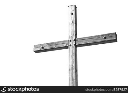 cross in italy old ancian wood and traditional texture