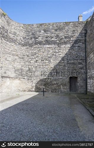 Cross on the grounds of Kilmainham prison where prisoners were executed. Dublin, Ireland