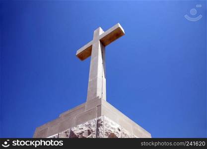 Cross on the hill above Dubrovnik, Croatia