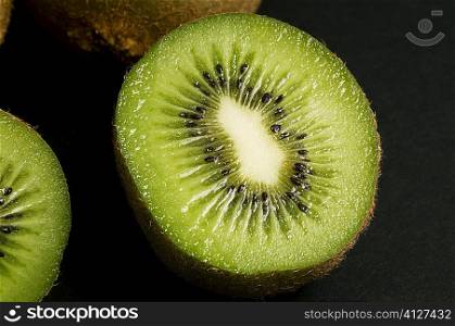 Cross section of a kiwi fruit
