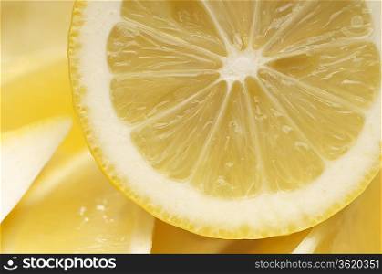 Cross section of lemon