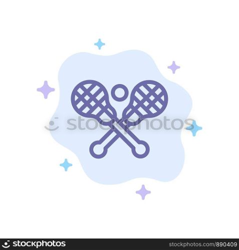 Crosse, Lacrosse, Stick, Sticks Blue Icon on Abstract Cloud Background