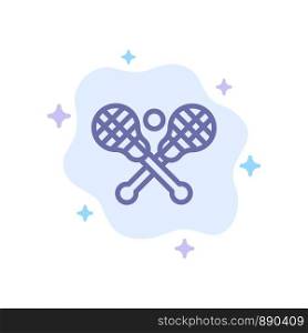 Crosse, Lacrosse, Stick, Sticks Blue Icon on Abstract Cloud Background