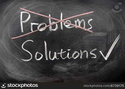 Crossing out problems with solutions chosen on a blackboard