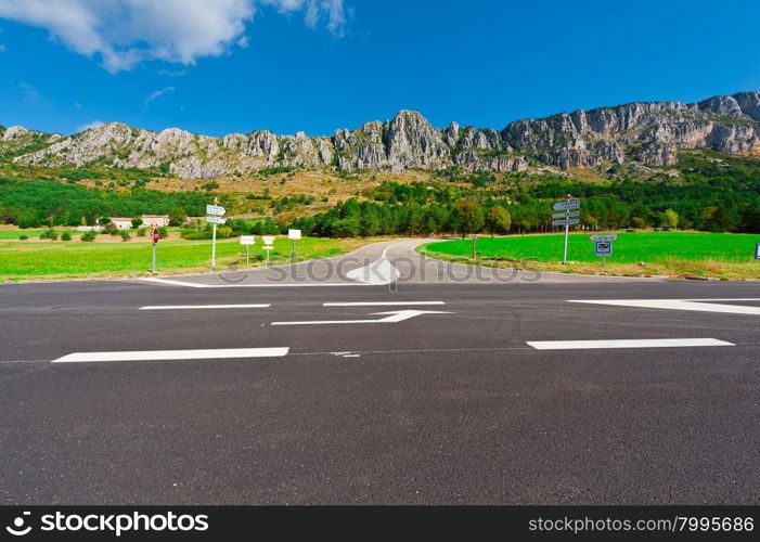 Crossroads in the French Alps