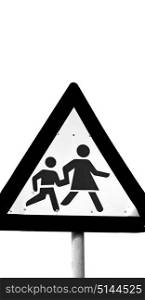 crosswalk sign simbol isolated in the sky warning concept