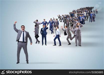 Crowd of business people in concept