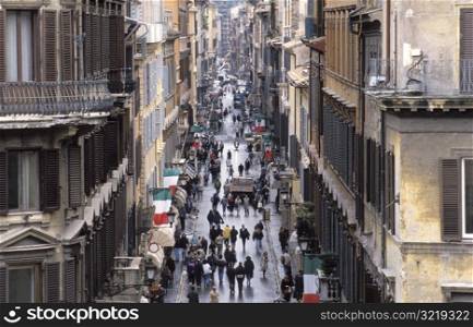Crowded Italian Street