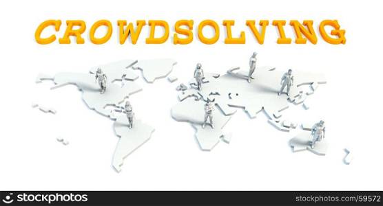Crowdsolving Concept with a Global Business Team. Crowdsolving Concept with Business Team