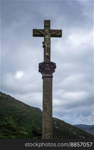 Crucifix of San Andres de teixido church, Cedeira, Galicia, Spain. Crucifix of San Andres de teixido church, Galicia, Spain
