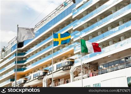 cruise liner in Stockholm port