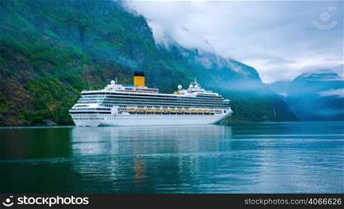 Cruise Ship, Cruise Liners On Hardanger fjorden, Norway