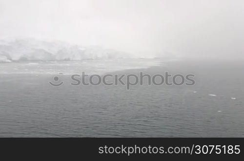 Cruise ship entering Lemaire Channel, Antarctic Peninslula, Antarctica