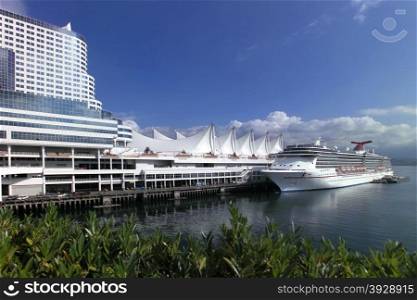 Cruise ship terminal in the city of Vancouver in British Columbia in Canada.