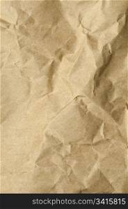 Crumpled paper beige texture