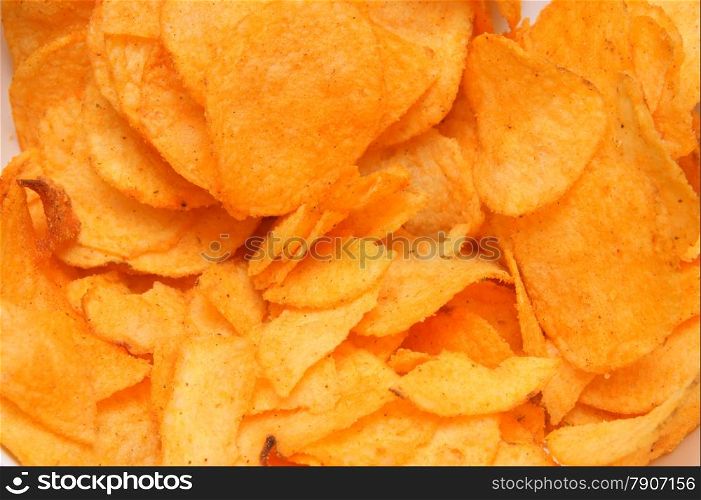 crunchy golden chips background