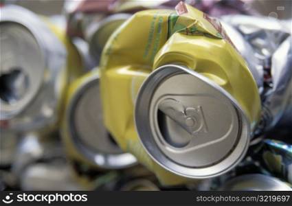 Crushed Cans to be Recycled