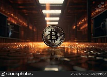 Cryptocurrency bitcoin the future coin. Generative Ai.