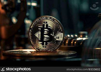 Cryptocurrency bitcoin the future coin. Generative Ai.