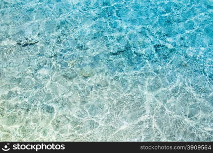 Crystal clear turqoise water of the tropical sea