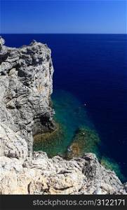 Crystal clear waters near Anthony Quinn Bay in Rhodes Greece