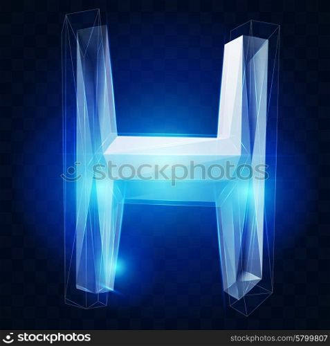 Crystal ise alphabet. Vector type. Crystal ise alphabet. Vector type EPS 10