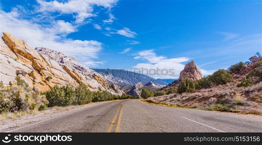 Cub Creek Road in Dinosaur National Monument, Utah