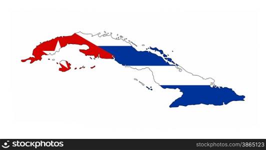 cuba country flag map shape national symbol