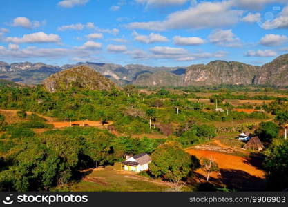 Cuba  View of Valle de Vinales  UNESCO World Heritage site 