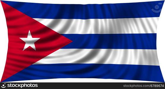 Cuban national official flag. Patriotic symbol, banner, element, background. Correct colors. Flag of Cuba waving, isolated on white, 3d illustration