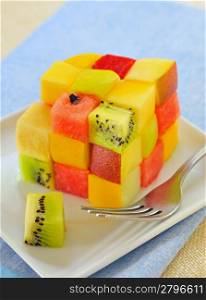 cube fruits salad
