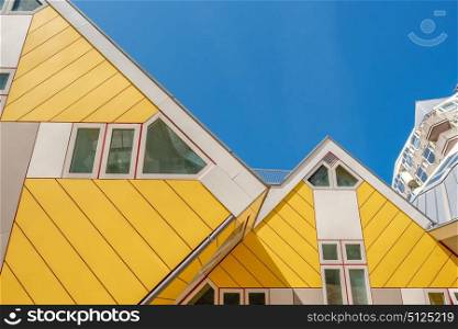 Cube houses in Rotterdam. South Holland, Netherlands.