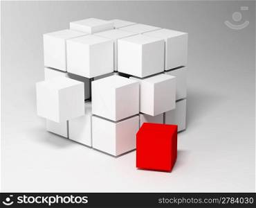 Cubes. Abstract background. 3d