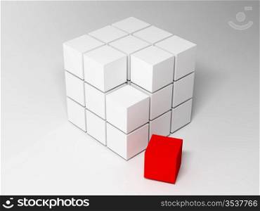 Cubes. Abstract background. 3d