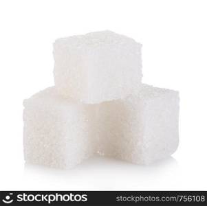Cubes of sugar isolated on white background
