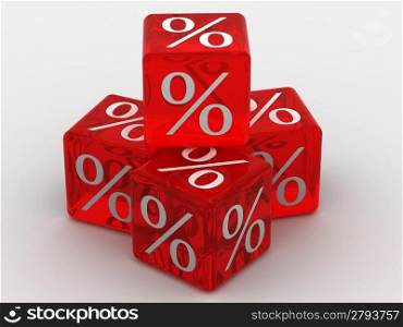 Cubes with percent.3d