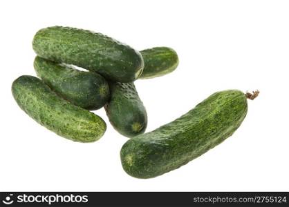 cucumber. green vegetable which grows on vines