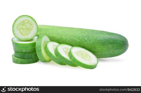 cucumber isolated on white background.