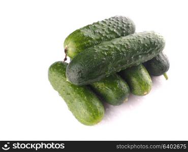 Cucumber on white background