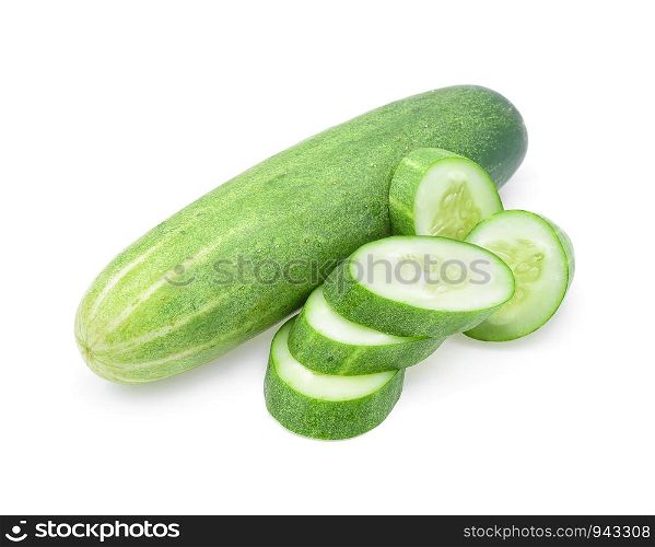 cucumber on white background.