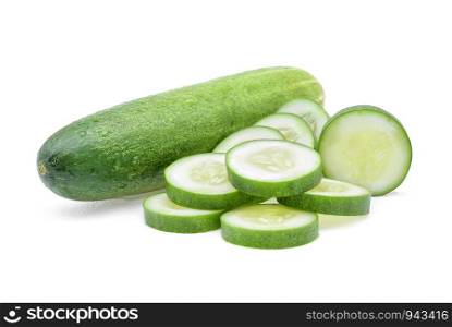 cucumber on white background.