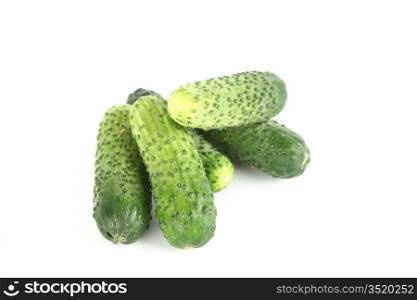 cucumber pile isolated on white background