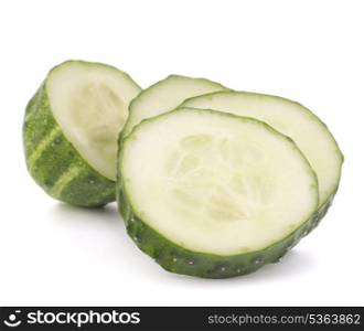 cucumber vegetable slices isolated on white background cutout