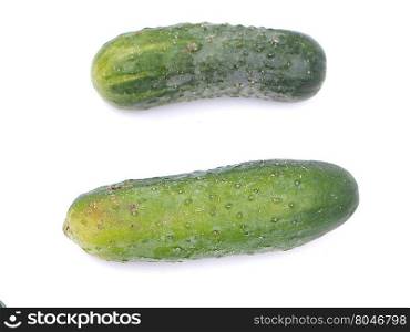 cucumbers on white background