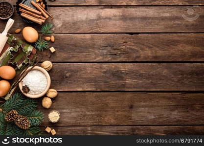 culinary background for Christmas baking