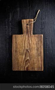 culinary background with wooden cutting board