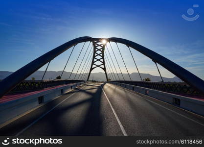 Cullera bridge over Xuquer Jucar river of Valencia at Spain