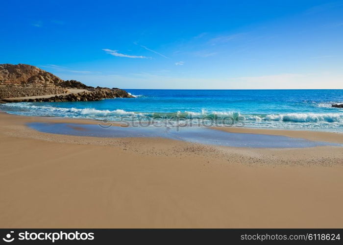 Cullera Platja del Far beach Playa del Faro in Valencia Spain